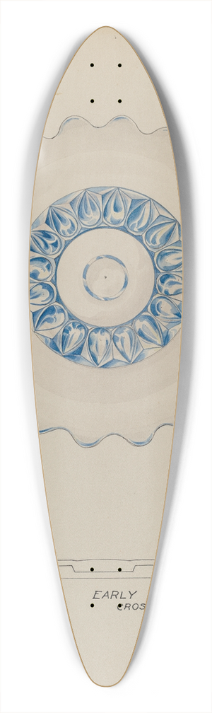 Wellington Blewett - Glass Plate 39.3 inch art pintail longboard deck