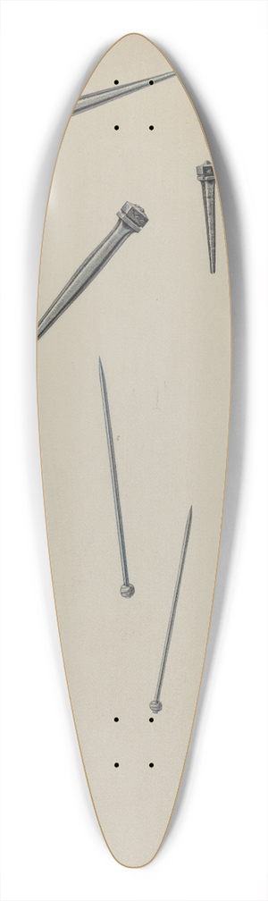 Wellington Blewett - Nails and Pins 39.3 inch art pintail longboard deck