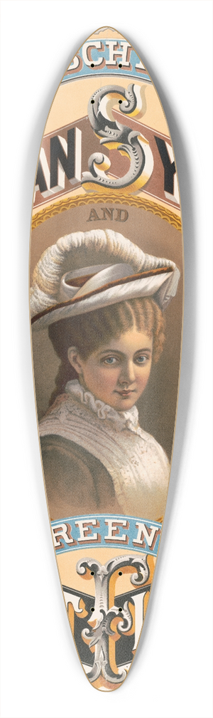 Wells & Hope Co. - Boschees German syrup and Greens August flowers 39.3 inch art pintail longboard deck