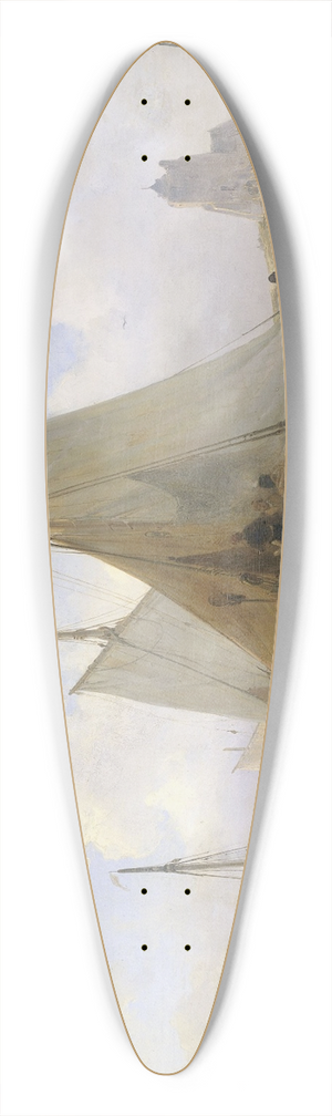 Wijnand Nuijen - Fishing Boats on the Beach with Fishermen and Women Sorting the Catch 39.3 inch art pintail longboard deck Wijnand Nuijen - Fishing Boats on the Beach with Fishermen and Women Sorting the Catch 39.3 inch art pintail longboard deck