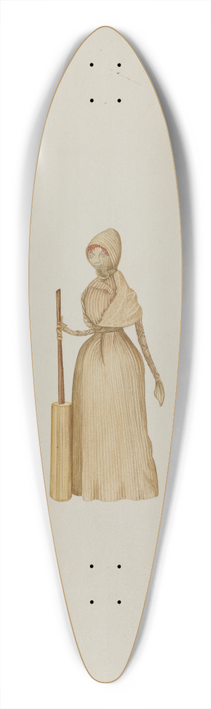 Wilbur M Rice - Corn Husk Doll 39.3 inch art pintail longboard deck