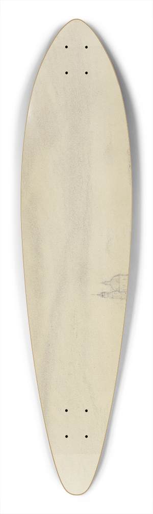 Wilhelm Amandus Beer - Ansicht einer in Russland gelegenen Landschaft mit einer Kirche 39.3 inch art pintail longboard deck