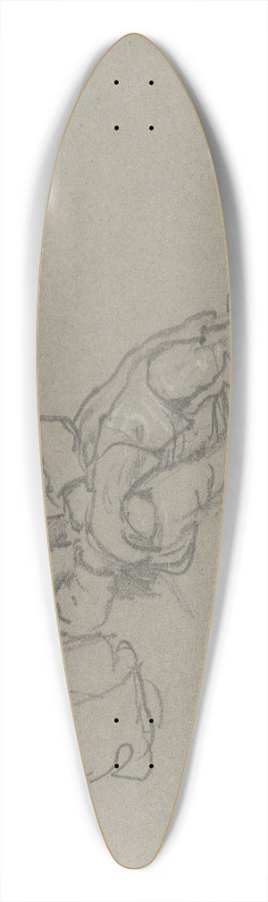 Wilhelm Amandus Beer - Knabe und Mdchen an einer Treppe sitzend 39.3 inch art pintail longboard deck