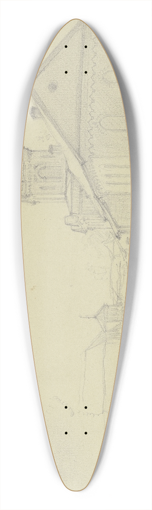 Wilhelm Amandus Beer - Russian church 39.3 inch art pintail longboard deck