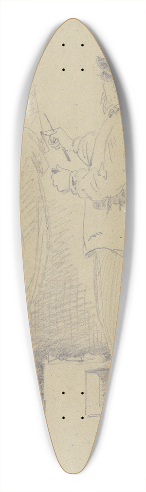 Wilhelm Busch - Bildhauer Schierholtz bei der Arbeit 39.3 inch art pintail longboard deck