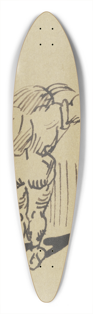 Wilhelm Busch - Der Bizeps wird zuerst gebt, ; Er, der dem Arm die Spannkraft gibt 39.3 inch art pintail longboard deck