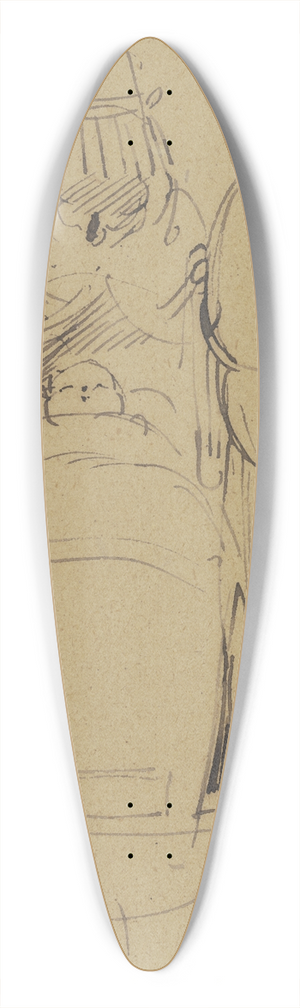 Wilhelm Busch - Herrn und Frau Knopps unterschiedliche Freude ber den Nachwuchs 39.3 inch art pintail longboard deck