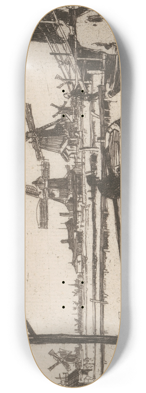 David Young Cameron - Zaandam Windmills 8.25 inch art skate deck David Young Cameron - Zaandam Windmills 8.25 inch art skate deck