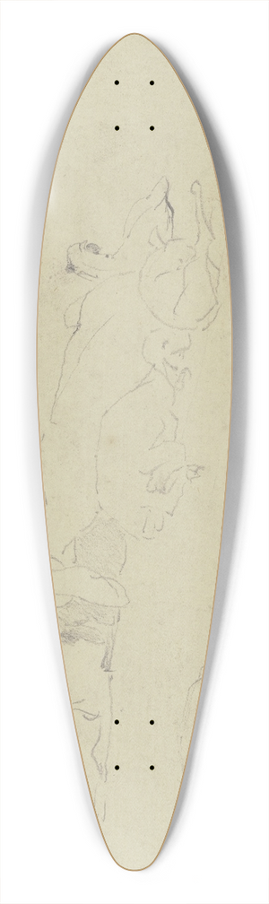 Wilhelm Gentz - Sheep 39.3 inch art pintail longboard deck