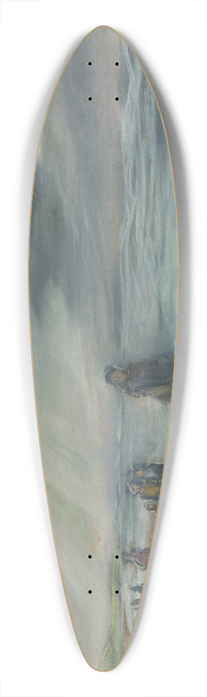 Wilhelm Gutmann - Stroller at the beach 39.3 inch art pintail longboard deck