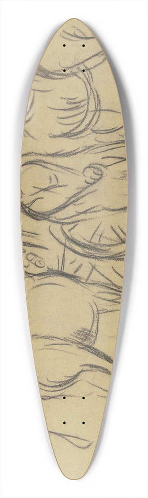 Wilhelm Kalb - Horse market 39.3 inch art pintail longboard deck