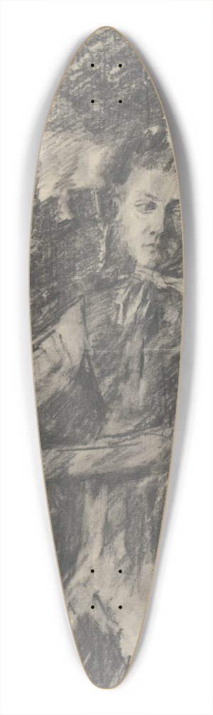 Wilhelm Leibl - Malresl Working in the Kitchen 39.3 inch art pintail longboard deck
