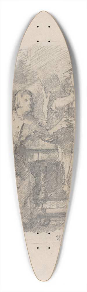Wilhelm Leibl - The Critic 39.3 inch art pintail longboard deck