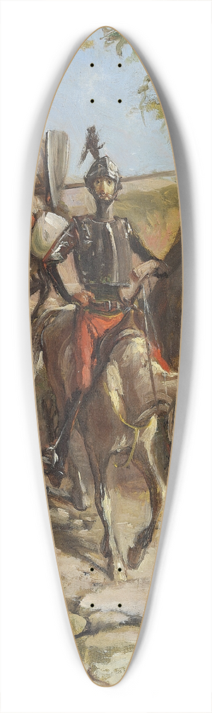 Wilhelm Marstrand - Don Quixote og Sancho Pancha kommer hjem fra de sorte bjerge 39.3 inch art pintail longboard deck Wilhelm Marstrand - Don Quixote og Sancho Pancha kommer hjem fra de sorte bjerge 39.3 inch art pintail longboard deck