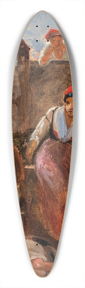 Wilhelm Marstrand - Neapolitan way of life. Study 39.3 inch art pintail longboard deck