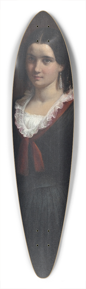 Wilhelm Marstrand - Portrait of Miss Vilhelmine (Ville) Hage, later Mrs. Heise (1838-1912) 39.3 inch art pintail longboard deck