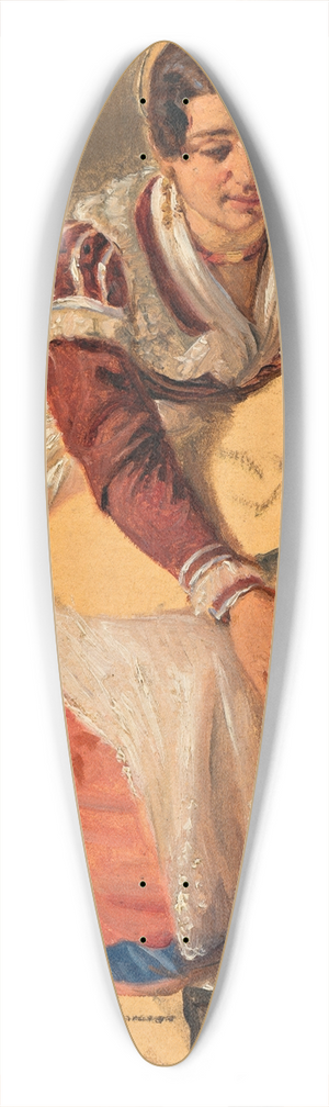Wilhelm Marstrand - Roman woman with a child. Study for The St. Anthony Feast Day in Rome 39.3 inch art pintail longboard deck