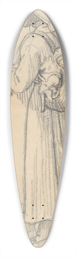 Wilhelm Marstrand - Strikkende svensk kone med et barn p ryggen 39.3 inch art pintail longboard deck