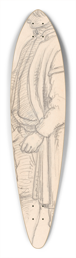 Wilhelm Marstrand - Studier af en stende svensk dreng 39.3 inch art pintail longboard deck
