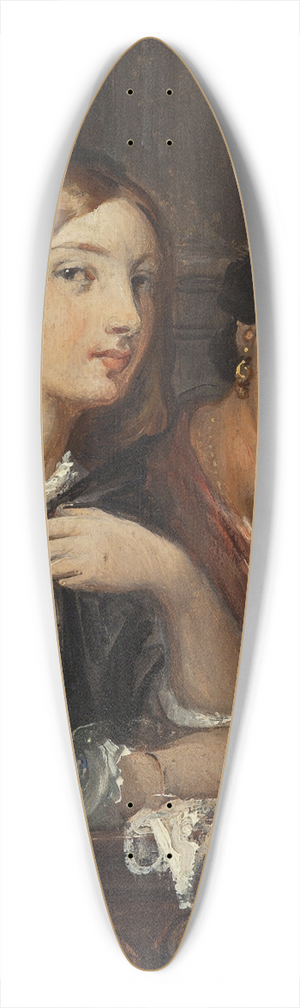 Wilhelm Marstrand - Venetian women in a church (outline for a painting with the same title, 1854) 39.3 inch art pintail longboard deck