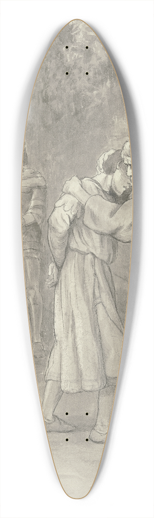 Wilhelm Steinhausen - Brun begegnet dem gefangenen Diether 39.3 inch art pintail longboard deck