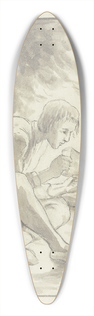 Wilhelm Steinhausen - Diether in prison 39.3 inch art pintail longboard deck