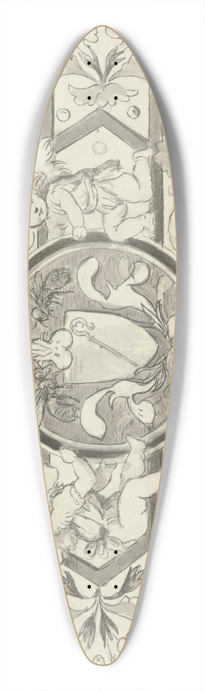 Wilhelm Steinhausen - Final vignette 39.3 inch art pintail longboard deck