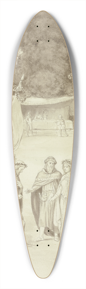 Wilhelm Steinhausen - Irmelas betrothal 39.3 inch art pintail longboard deck