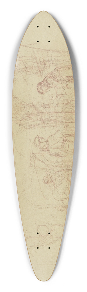 Wilhelm Steinhausen - Worker on the vineyard 39.3 inch art pintail longboard deck