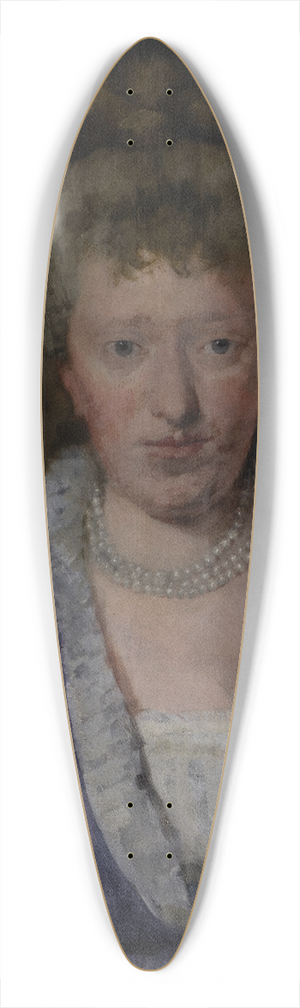Wilhelm Trbner - Portrait of a Dame with a Violet Dress 39.3 inch art pintail longboard deck