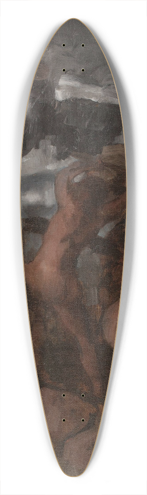 Wilhelm Trbner - Study for the Gigantenschlacht 39.3 inch art pintail longboard deck