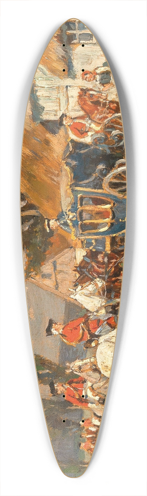 Wilhelm Velten - A Post Coach Resting 39.3 inch art pintail longboard deck Wilhelm Velten - A Post Coach Resting 39.3 inch art pintail longboard deck
