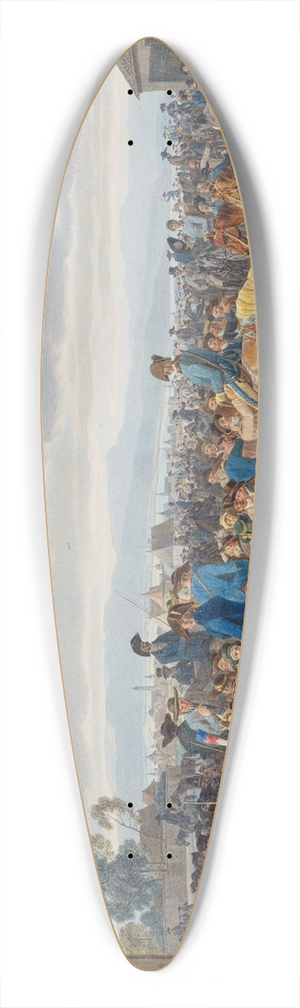 Wilhelm von Kobell - Horse market 39.3 inch art pintail longboard deck