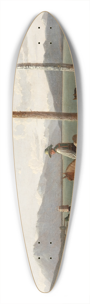 Wilhelm von Kobell - Morning at the Tegernsee 39.3 inch art pintail longboard deck