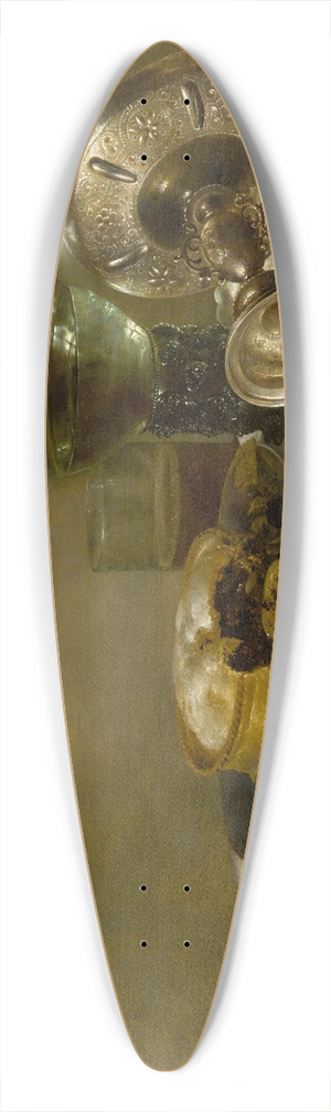 Willem Claesz Heda - A still lifewith an overturned silver tazza, glassware, pies and a peeled lemon on a table 39.3 inch art pintail longboard deck
