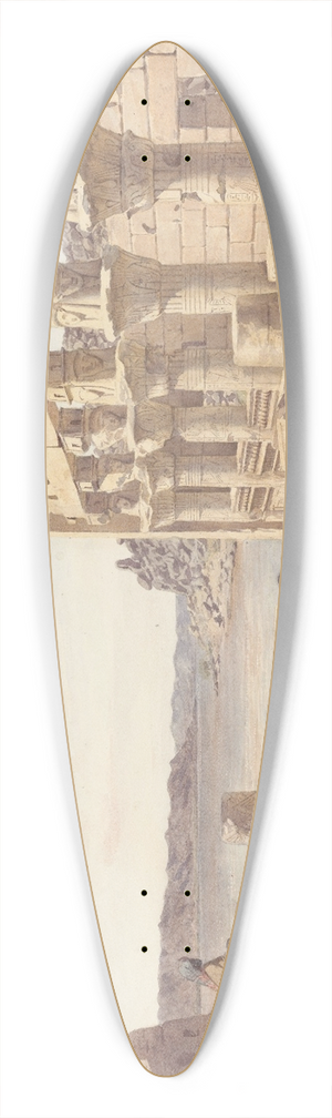 Willem de Famars Testas - Gezicht op de tempelrunes te Philae bij Aswan 39.3 inch art pintail longboard deck Willem de Famars Testas - Gezicht op de tempelrunes te Philae bij Aswan 39.3 inch art pintail longboard deck