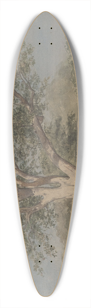 Willem de Famars Testas - Hutje onder boom te Karo 39.3 inch art pintail longboard deck