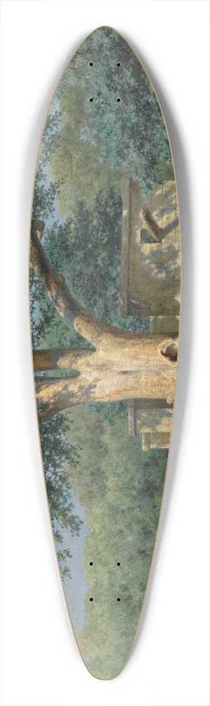 Willem de Famars Testas - The Well And Sycamore In Ezbekieh Square, Cairo 39.3 inch art pintail longboard deck