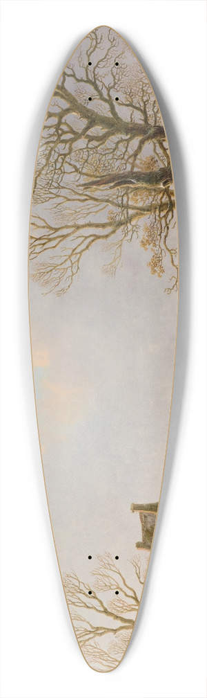 Willem De Klerk - Skaters On A Frozen River, Dordrecht 39.3 inch art pintail longboard deck