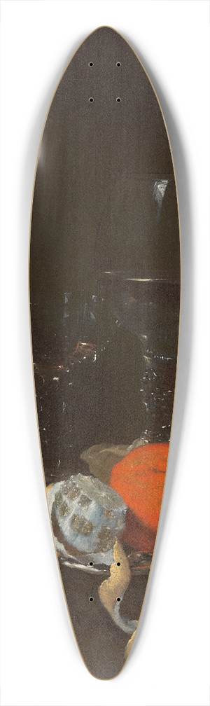 Willem Kalf - Still Life with Fruit and Wineglasses on a Silver Plate 39.3 inch art pintail longboard deck