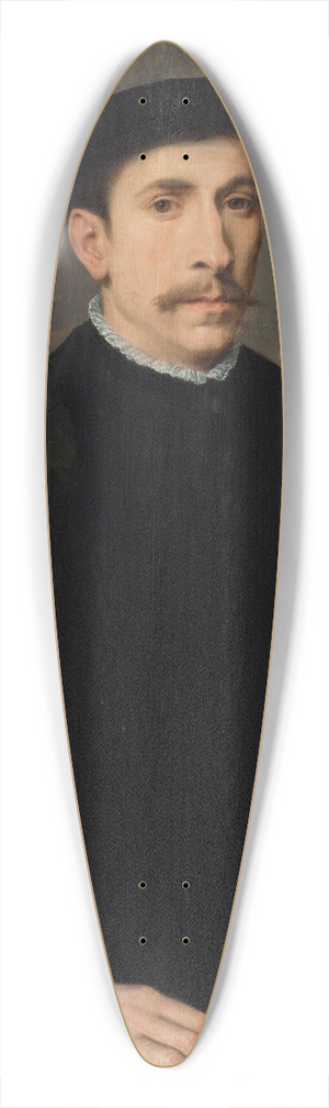 Willem Key - Portrait of a Man 39.3 inch art pintail longboard deck