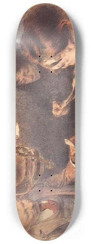 After Jean Adrien Guignet - The Lamp 8.25 inch art skate deck