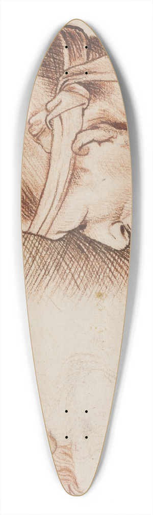 Willem Panneels - Hovedet af den romerske soldat bag Kritus set en face, og hovedet af den knlende soldat set i profil mod venstre 39.3 inch art pintail longboard deck