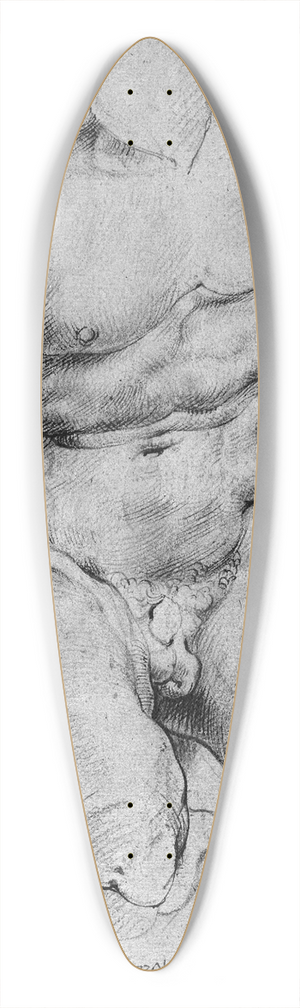 Willem Panneels - Torso. Belvedere. Front view of the antique sculpture. 39.3 inch art pintail longboard deck
