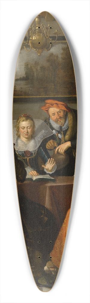 Willem Pietersz. Buytewech - Party Making Music 39.3 inch art pintail longboard deck