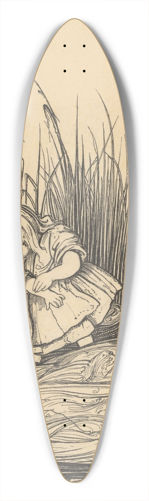 Willem Pothast - Drie kinderen in het riet 39.3 inch art pintail longboard deck