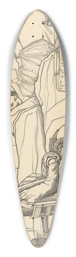 Willem Pothast - Vrouw op ziekenbezoek 39.3 inch art pintail longboard deck