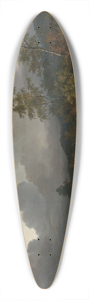 Willem Roelofs - Landscape with a Thunderstorm Brewing 39.3 inch art pintail longboard deck