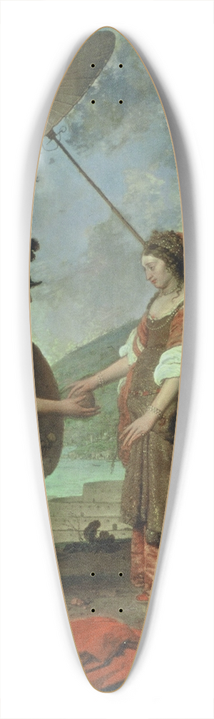 Willem Strijcker - Theseus and Ariadne 39.3 inch art pintail longboard deck
