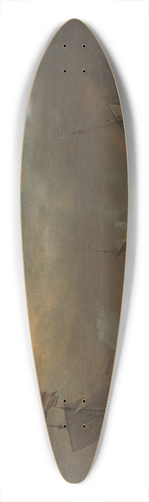 Willem van de Velde the Younger - Encounter during the Battle of Kijkduin 39.3 inch art pintail longboard deck